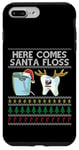 Coque pour iPhone 7 Plus/8 Plus Here Comes Santa Floss Dental Surgeon Christmas Dentist