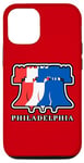 Coque pour iPhone 12/12 Pro Philly Liberty Bell Souvenir de vacances patriotique à Philadelphie