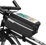 AMWFF Mountain Bike Mobile Phone Bag Handlebar Bag Bicycle Bag Race Bag Equestrian Equipment Saddle Bag Front Bar Bag Road Bag Bicycle Equipment, Black