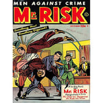 Wee Blue Coo Comic Super Hero Cover Mr Risk 007 Vintage Retro Art Print Poster Wall Decor 12X16 Inch