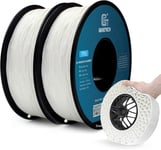 Filament TPU 95A 1.75mm,95A Filament Flexible TPU pour Imprimante 3D,2 bobines de 1 kg,Blanc+Blanc(Q1353)