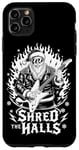 iPhone 11 Pro Max Shred The Halls Christmas Rocker Santa Rock Guitarist Case