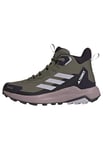 adidas Femme Terrex Anylander Mid Rain.RDY Hiking Shoes Chaussures de randonnée, Olive Strata/Silver Dawn/Amber Tint, 38 EU