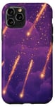 iPhone 11 Pro Celestial Falling Stars in Starry Night Sky Aesthetics Case