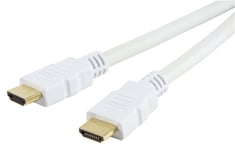 White 2m HDMI Cable Lead 1080p 4k x 2k 6.56ft Gold Plated