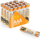 AAA Batteries Pack of 20 by GP AAA Batteries Ultra Alkaline - 10 Year Shelf Life