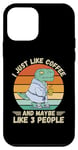 Coque pour iPhone 12 mini Dinosaure vintage I Just Like Coffee And Maybe Like 3 People