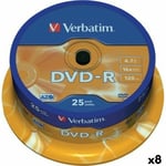 DVD-R Verbatim 4,7 GB 16x (8 antal)