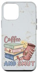 Coque pour iPhone 12 mini Funny Coffee and Smut Bookworm Librarian Skeleton Retro Cute