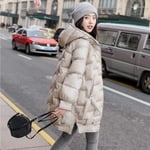 Doudoune Femme Long Down Parka Manteau Femmes Hiver Nouveau À Capuche Chaud vers Le Bas Coton Manteaux Coréenne Femme Lâche Coton Rembourré Pardessus Dames Mant