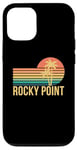 Coque pour iPhone 15 Rocky Point Vacation Palmiers et coucher de soleil