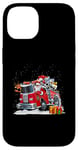 iPhone 14 Firefighter Santa Fireman Driving Fire Truck Merry Christmas Case