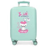 ROLL ROAD I Am Unicorn Valise de Cabine Rigide en ABS avec Fermeture à Combinaison latérale 28,4 l 2 kg 4 Roues Doubles Bagage Main Bleu 33 x 50 x 20 cm, Turquoise, 33x50x20 cms, Valise Licorne