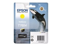 Epson T7604 - 26 ml - jaune - originale - blister - cartouche d'encre - pour SureColor P600, SC-P600