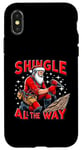 Coque pour iPhone X/XS Toiture de Noël en bardeaux avec citation All TheWay Père Noël couvreur