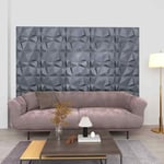 vidaXL 3D Wall Panels 24 pcs 50x50 cm Diamond Grey 6 m虏 Durable