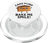 Cake Puns Bake Me Smile Funny Food Pun PopSockets PopGrip for MagSafe