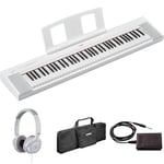 Yamaha NP-35 Piaggero Digital Keyboard with 76 Graded Soft-Touch Sensitive Keys, HPH-150 Headphones, Keyboard Bag SC-KB630, and sustain Pedal