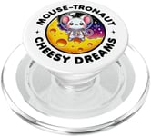 Souris Astronaute Cheesy Dreams Cute Kawaii Moon Space Graphic PopSockets PopGrip pour MagSafe