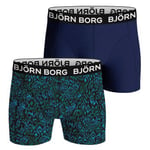 Bjorn Borg Bamboo Cotton Blend Boxer Kalsonger 2P Blå/Grön X-Large Herr