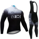 Manche Longue Ensemble Cyclisme Homme Tenue de Vélo Equipe Jersey de Velo + Cuissard avec 5D Gel Rembourrée