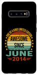 Coque pour Galaxy S10+ Awesome Since June 2014 limited edition 10th Birthday