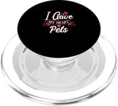 I Gave My Heart To Pets Propriétaire pour animaux PopSockets PopGrip pour MagSafe