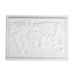 Rayher World Map Casting Mould, Casting Mould for Concrete Crafts, Mould with Map of the World Design for Casting with Plaster of Paris, clear plastic, reusable, 20x30x1cm, 36098000