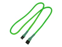 Nanoxia - Förlängningsströmkabel Till Fläkt - 3 Pin Molex (Hona) Till 3 Pin Molex (Hane) - 60 Cm - Neongrön