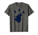 Wolf Howling At The Moon Wildlife Wolves Lovers Men Apparel T-Shirt