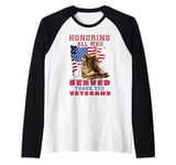 Honoring All Who Served Thank You Veterans Day Raglan Baseball Tee