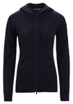 Icebreaker Quantum III LS Zip Hood Women ylletröja Midnight Navy-IB401 S - Fri frakt