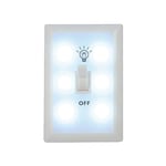 Eko Power Switch Light Lampe LED adhésive pour placards, garages, abris de jardin, blanc/noir