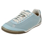 Ladies Caterpillar blue textile lace up trainer Clarify size UK 3