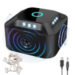 Ultrasons Souris à Ultrasons et Rats 360 °,Appareil Ultrason Souris avec 12 Lumières Stroboscopiques et PIR,Répulsif Ultrasons Anti Rongeur Les et la Rats, Souris, Campagnols et Loirs