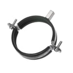 Ø 80mm / 3 inch Metal Lined Hose Clip - Anti Vibration Suspension Ring - Duct Holder with Rubber - Pipe Clamp Bracket