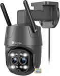 3G/4G Lte Camera Surveillance Exterieure A Double Objectif,Ip Camera Avec Suivi Auto Du Zoom Detection Humaine 6X Zoom Hybride Vision Nocturne Couleur Audio Bidirectionnel,Carte Sim Incluse