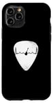 Coque pour iPhone 11 Pro Guitare vintage rétro ligne cœur classique cadeau