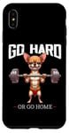 Coque pour iPhone XS Max Go Hard Or Go Home Chihuahua Musculation Fitness Gym