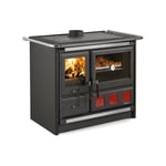 Nordica - la extraflame Cuisinière à bois - ROSAXXL5.0ACIERNOIRANTHRACITE