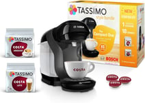 Tassimo by Bosch Style Pod Coffee Machine with Costa Americano & Costa Latte