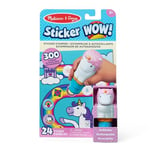 Melissa & Doug Sticker WOW Estampeuse à Autocollants et Bloc d'activités de 24 Pages, 300 Autocollants, Art et Bricolage, Jouet à Manipuler, Personnage à Collectionner – Licorne