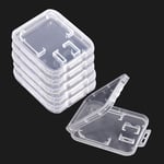 JUHONNZ Memory Card Case,24 Pcs Transparent Plastic Storage Holder Box for Micro SD CF XD TF SIM NM and Nano Cards