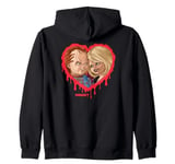 Chucky & Tiffany Bleeding Heart Zip Hoodie