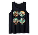 Nature 4 Elements Fire Water Air Earth Tank Top