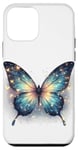 Coque pour iPhone 12 mini Papillon bleu mystique papillon galaxie jaune