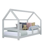 Benlemi Lit cabane Enfant TERY 90 x 160 Gris Clair