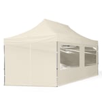 TOOLPORT 3x6m, aluminium, easy-up-pavillon, 4 sidedele, creme - (59023)