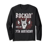 Rockstar Birthday Rock Star Themed Rocker 7th Birthday Long Sleeve T-Shirt