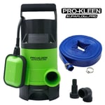 Electric Submersible Dirty or Clean Water Pump 400W with 20M Hose